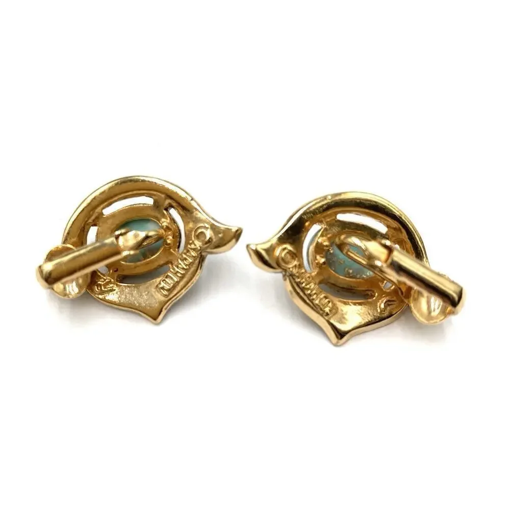 Sarah Coventry Vintage Earrings Clips Clip Ons Gold Tone Estate